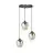 Emibig Colgante De Luz Istar Acero Negro | Apta para 3x E27 - Max 10W