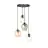 Emibig Colgante De Luz Istar Acero Negro | Apta para 4x E27 - Max 10W