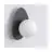 Emibig Luz De Pared Ovo Acero Negro | Apta para 1x G9 - Max 8W