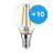 Multipack 10x Noxion Lucent LED E14 Esférica con Filamento Clara 4.5W 470lm - 827 Luz muy Cálida | Reemplazo 40W