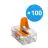 Multipack 100x Wago 221-412 Terminal de tornillo Conector| 2 Cable Conexión