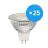 Multipack 25x Noxion Foco LED GU5.3 MR16 4.4W 345lm 12V 36D - 827 Luz muy Cálida | Regulable - Reemplazo 35W