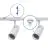 Bright Choice Set completo 1-Fase Rail 1 Metro Blanco | incl. 2x Foco + GU10 2700K 3W Regulable + Tapa Final, Conector de Alimentación