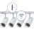 Bright Choice Set completo 1-Fase Rail 1 Metro Blanco | incl. 4x Foco + GU10 2700K 3W Regulable + Tapa Final, Conector de Alimentación