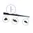 Bright Choice Rail Set 1-Fase 2 Metro Negro | incl. Tapa Final, Conector de Alimentación y I-Conector