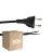 Multipack 50x Noxion Euro Cable de alimentación Negro - C7 Europlug + Extremos abiertos - 2m - 2 pole 0,75mm2