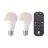 Paquete dúo Eglo LED E27 Pera Clara Con Filamento 11W 1300lm - 827-865 Ajustable Blanco + RGB | Reemplazo 100W