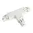 Conector trifásico en T - V lado derecho - Blanco