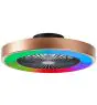 Brilliant Slimline Ventilador De Techo Plástico Metal Negro Oro 36W 4700lm - 830-865 CCT+RGB | 490mm - Mando A Distancia Regulable