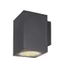SLV Enola L Luz De Pared Aluminium Gris Cuadrado 36W 3700lm - 930-940 CCT | Al Aire Libre - IP65 - Mejor Reproducción De Color