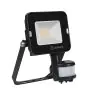 Ledvance Proyector LED Compacto Negro 10W 1000lm 100D - 840 Blanco Frio | IP65 - Simétrico - Sensor de movimiento y luz