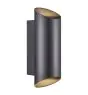 Nordlux Nico Luz De Pared Aluminium Negro Up & Down | IP54 - Apta para 2x GU10