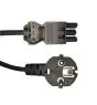 Noxion GST-Compatible Cable de alimentación - Hembra + Schuko Europlug - Negro 1.5m - 3 pole 0.75mm2