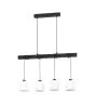 Eglo Colgante De Luz Townshend 8 Acero Madera Negro | IP20 - Apta para 4x E27 