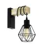 Eglo Luz De Pared Townshend 5 Acero Madera Negro | IP20 - Apta para 1x E27 