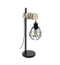 Eglo Lámpara De Mesa Townshend 5 Acero Madera Negro | IP20 - Apta para 1x E27 