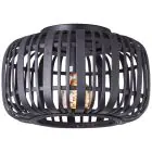 Brilliant Maderarow Luz de techo Metal Bambú Negro Madera | 320mm - Apta para 1x E27