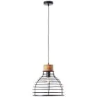 Brilliant Avia Colgante De Luz Metal Madera Negro | 350mm - Apta para 1x E27