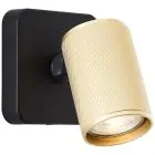 Brilliant Marty Luz De Pared Aluminium Arenoso Negro Oro 5W 350lm - 830 Luz Cálida | Incl. 1x GU10