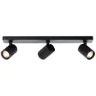 Brilliant Marty Luz de techo Aluminium Arenoso Negro 15W 1050lm - 830 Luz Cálida | Incl. 3x GU10