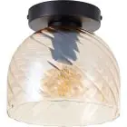 Brilliant Casto Luz de techo Vidrio Metal Negro Beige | 190mm - Apta para 1x E27