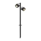 SLV Sitra 360 Pico Luz Aluminium Gris | Al Aire Libre - IP44 - Apta para 2x GX53 