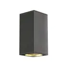 SLV Big Theo Up/Down Luz De Pared Aluminium Antracita | IP44 - Al Aire Libre - Apta para 2x GU10 Max. 75W - Regulable