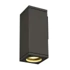 SLV Theo Luz De Pared Aluminium Gris Cuadrado | Al Aire Libre - IP44 - Apta para 1x GU10 