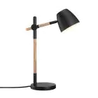 Nordlux Lámpara De Mesa Theo Metal y Madera Negro | Apta para GU10
