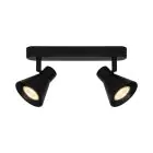 Nordlux Eik 2 Foco Metal Negro | Apta para 2x GU10