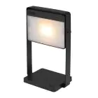 Nordlux Lámpara De Mesa Saulio Aluminium Negro 3.5W 200lm - 830 Luz Cálida | IP44 - 3 Pasos Regulable - Solar