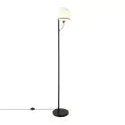 Nordlux Wilson Lámpara de pie Vidrio y Metal Negro | Apta para G9