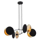 Emibig Colgante De Luz Motif Acero Negro | Apta para 4x E27 - Max 15W