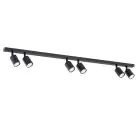 Emibig Luz de techo Flash Acero Negro | Apta para 6x GU10 - Max 8W