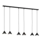 Emibig Colgante De Luz Elit Acero Negro | Apta para 6x GX53 - Max 12W
