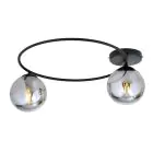 Emibig Luz de techo Sopra Acero Negro | Apta para 2x E14 - Max 10W