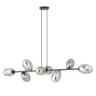 Emibig Colgante De Luz Pandora Acero Negro | Apta para 8x E14 - Max 10W