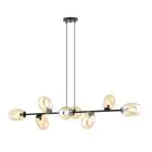 Emibig Colgante De Luz Pandora Acero Negro | Apta para 8x E14 - Max 10W