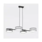 Emibig Colgante De Luz Drumz Acero Gris | Apta para 4x E14 - Max 10W