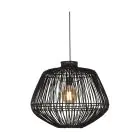 Good&Mojo Colgante De Luz Madagascar Rattan Negro | Apta para 1x E27 