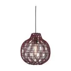 Good&Mojo Colgante De Luz Mendoza Bambú Burgundy S | Apta para 1x E27 