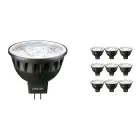 Multipack 10x Philips Master LED Foco GU5.3 MR16 6.7W 410lm 10D - 927 Luz muy Cálida | Mejor reproducción de color - Regulable - Reemplazo 35W