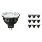 Multipack 10x Philips Master LED Foco GU5.3 MR16 6.7W 430lm 10D - 930 Luz Cálida | Mejor reproducción de color - Regulable - Reemplazo 35W