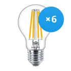 Multipack 6x Philips Corepro LED Bulbo E27 Pera Clara 10.5W 1521lm - 840 Blanco Frio | Reemplazo 100W