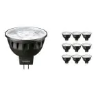 Multipack 10x Philips Master LED Foco GU5.3 MR16 6.7W 440lm 60D - 930 Luz Cálida | Mejor reproducción de color - Regulable - Reemplazo 35W