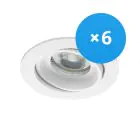 Multipack 6x Noxion Empotrado Spot Vision MR16 Ajustable Blanco | Recorte 69mm - GU10 Casquillo