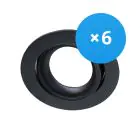 Multipack 6x Noxion Empotrado Spot Vision MR16 Ajustable Negro | Recorte 69mm - GU10 Casquillo