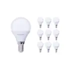 Multipack 10x Noxion Lucent Lustre LED E14 Esférica Mate 2.5W 250lm - 827 Luz muy Cálida | Reemplazo 25W