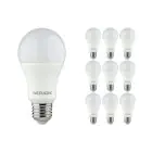 Multipack 10x Noxion Lucent Classic LED E27 Pera Mate 9.5W 1055lm - 827 Luz muy Cálida | Reemplazo 75W