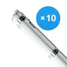Multipack 10x Noxion Pantalla LED Estanca Poseidon V3.0 35-65W 4550-9100lm - 830-865 CCT | 150cm - Cableado De Paso (5x2.5mm2)